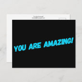 Je bent geweldig! briefkaart (Voorkant / Achterkant)