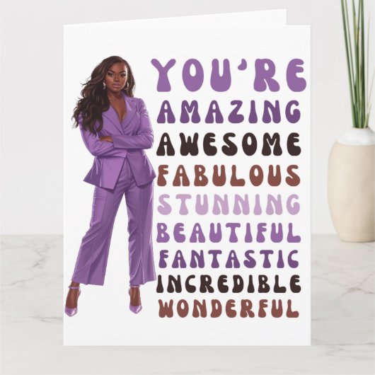 Je bent geweldig, geweldige, fantastisch, verbluff kaart (Voorkant)