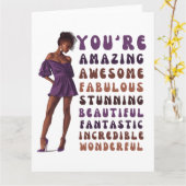 Je bent geweldig, geweldige, fantastisch, verbluff kaart (Gele Bloem)