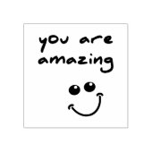 Je bent geweldig! -houten kunststempel 	rubberstempel (Afrduk)