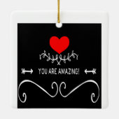 Je bent geweldig! keramisch ornament (Achterkant)