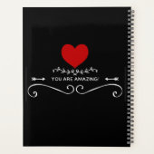 Je bent geweldig met rood hart planner (Achterkant)