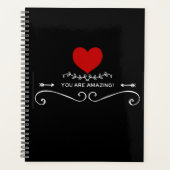 Je bent geweldig met rood hart planner (Voorkant)