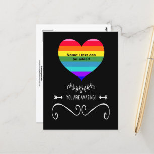 Je bent geweldig! Rainbow Heart Briefkaart