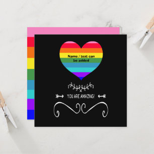 Je bent geweldig! Rainbow Heart Kaart