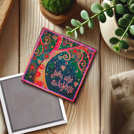 Je bent geweldig schattige grillige boom bloesem magneet