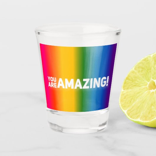 Je bent geweldig! shot glas (Voorkant)