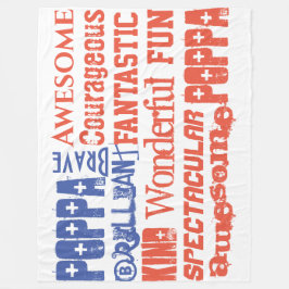 Je bent Geweldige Eigen naam Rood Wit Blauw Vlag V Fleece Deken