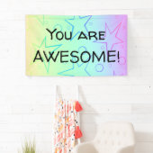 "Je bent GEWELDIGE!" kleurrijke banner (Insitu)