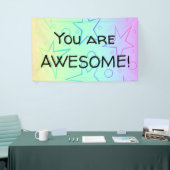 "Je bent GEWELDIGE!" kleurrijke banner (Beurs)