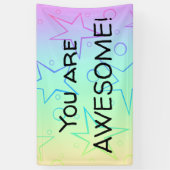 "Je bent GEWELDIGE!" kleurrijke banner (Verticaal)