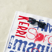 Je bent Geweldige, persoonlijk ingesteld rood, wit Strandlaken (In situ)