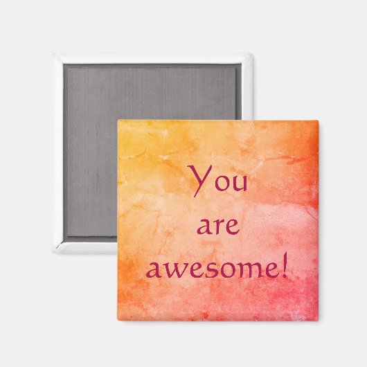 Je bent Geweldige! Waterverf Magneet (Voorkant / Achterkant)