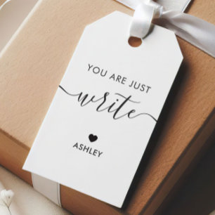 Je bent gewoon Label schrijven, leraar waardering Cadeaulabel