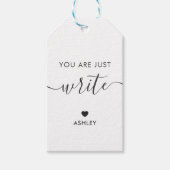 Je bent gewoon Label schrijven, leraar waardering Cadeaulabel (Voorkant)