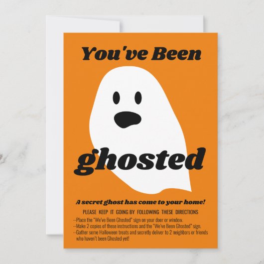 Je bent Ghost Game Buurt Halloween Kaart (Voorkant)