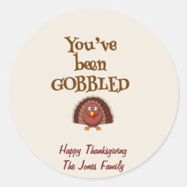 Je bent GOBBLED CadeauLabels geweest Ronde Sticker