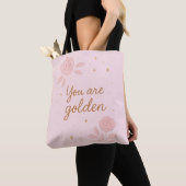 Je Bent Goud | Roze Esthetische Bloemendesign Draagtas (Dichtbij)