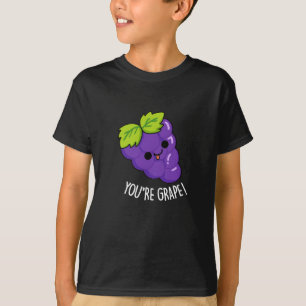 Je bent Grape Funny Fruit Pun Dark BG T-shirt