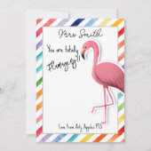 Je bent helemaal geweldig, flamingo cadeaubon kaart (Voorkant)