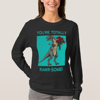 Je bent helemaal Rawr een Cute Valentijnsdag Dino T-shirt