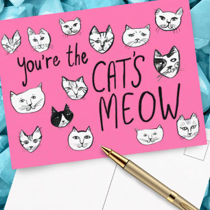 JE BENT HET MEOW Kittens Briefkaart VAN DE KAT