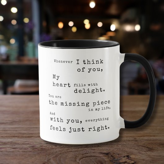 Je bent het ontbrekende stuk in mijn leven - Love Mok