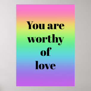 Je bent het Poster van de Liefde Rainbow