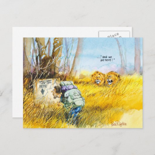 Je bent hier briefkaart (Voorkant / Achterkant)