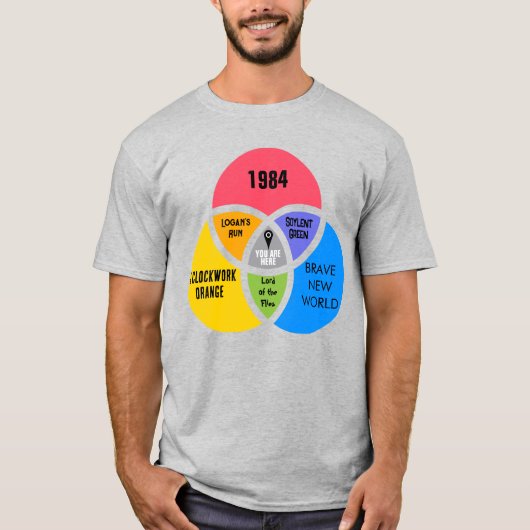 Je bent hier Dystopian Future Mashup Ver 04 T-shirt (Voorkant)