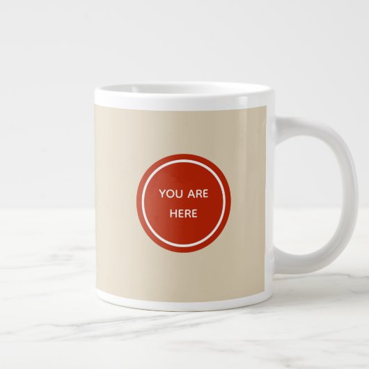 "Je bent hier" inspirerend koffie-mok Extra Grote Mok (Rechts)