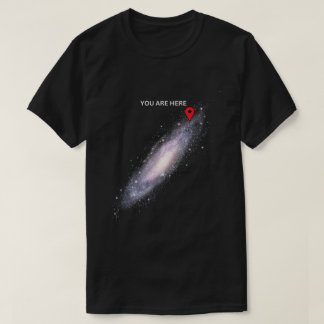 Je Bent Hier Spiraalstelsel Grappig Ruimte T-shirt