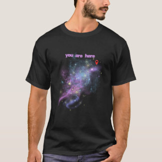 Je bent Hier Sterrenstelsel Ruimte Heelal Sterren T-shirt