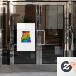 Je bent hier veilig - LGBT Safe Space Raamsticker
