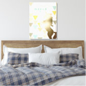 Je bent iets magisch-goudeenhoorns canvas afdruk (Insitu (Slaapkamer))