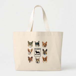 Je bent in Corgi-land Grote Tote Bag