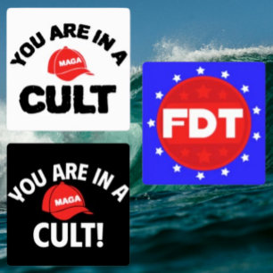 Je bent in een cult + FDT Sticker van de weersta