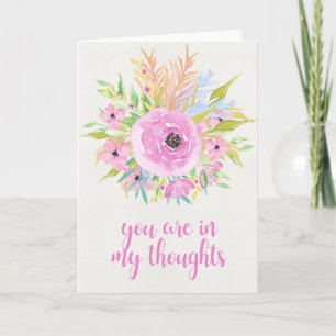 Je bent in mijn Waterverf Flowers Kaart