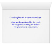 Je bent in onze gebeden (Binenzijde Horizontaal (Onderkant))