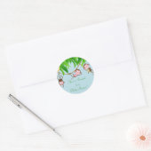 Je bent Invited Baby Monkeys Baby shower Sticker (Envelop)
