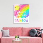 Je bent je eigen regenboog canvas afdruk (Insitu (Woonkamer))