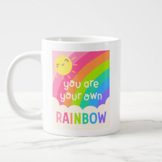 Je bent je eigen regenboog extra grote beker