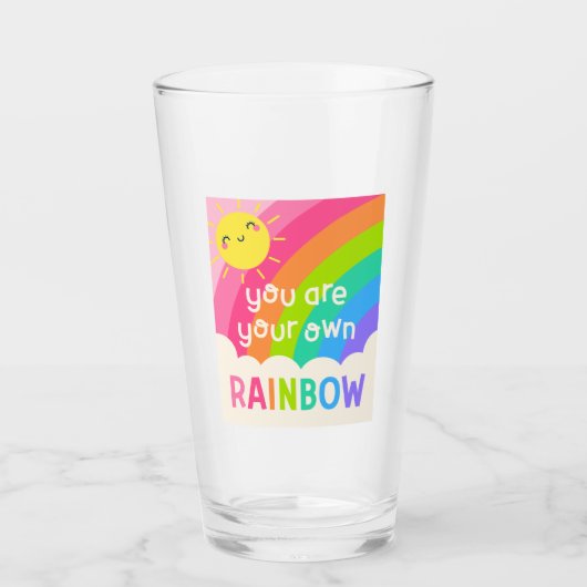 Je bent je eigen regenboog glas (Voorkant)