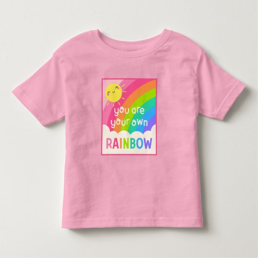 Je bent je eigen regenboog kinder shirts (Voorkant)