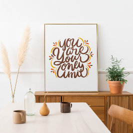 Je bent je enige limit hand belezen poster