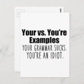 Je bent je vs. briefkaart (Voorkant / Achterkant)