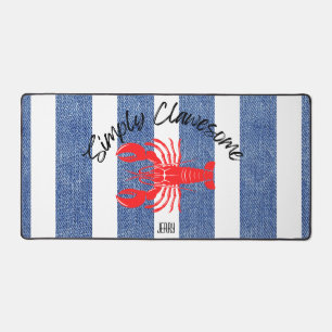 "Je bent Kla-welendig" Red Lobster op denim print Bureaumat