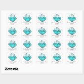Je bent kostbare Sticker - Turquoise/Pink/Black (Vel)
