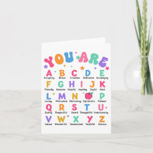 Je Bent Letters Alfabet Leer Abcs Inspiratie Te Kaart