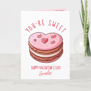 Je bent lief Happy Valentijnsdag Macaron Koekjes Feestdagen Kaart